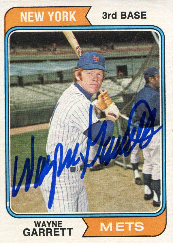 Wayne Garrett Autographed 1974 Topps Card