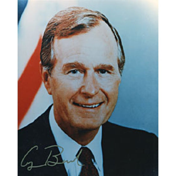 George H. W. Bush Autographed Celebrity 8x10 Photo