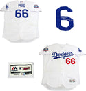 Yasiel Puig Autographed Game Used Los Angeles Dodgers Jersey (MLB)